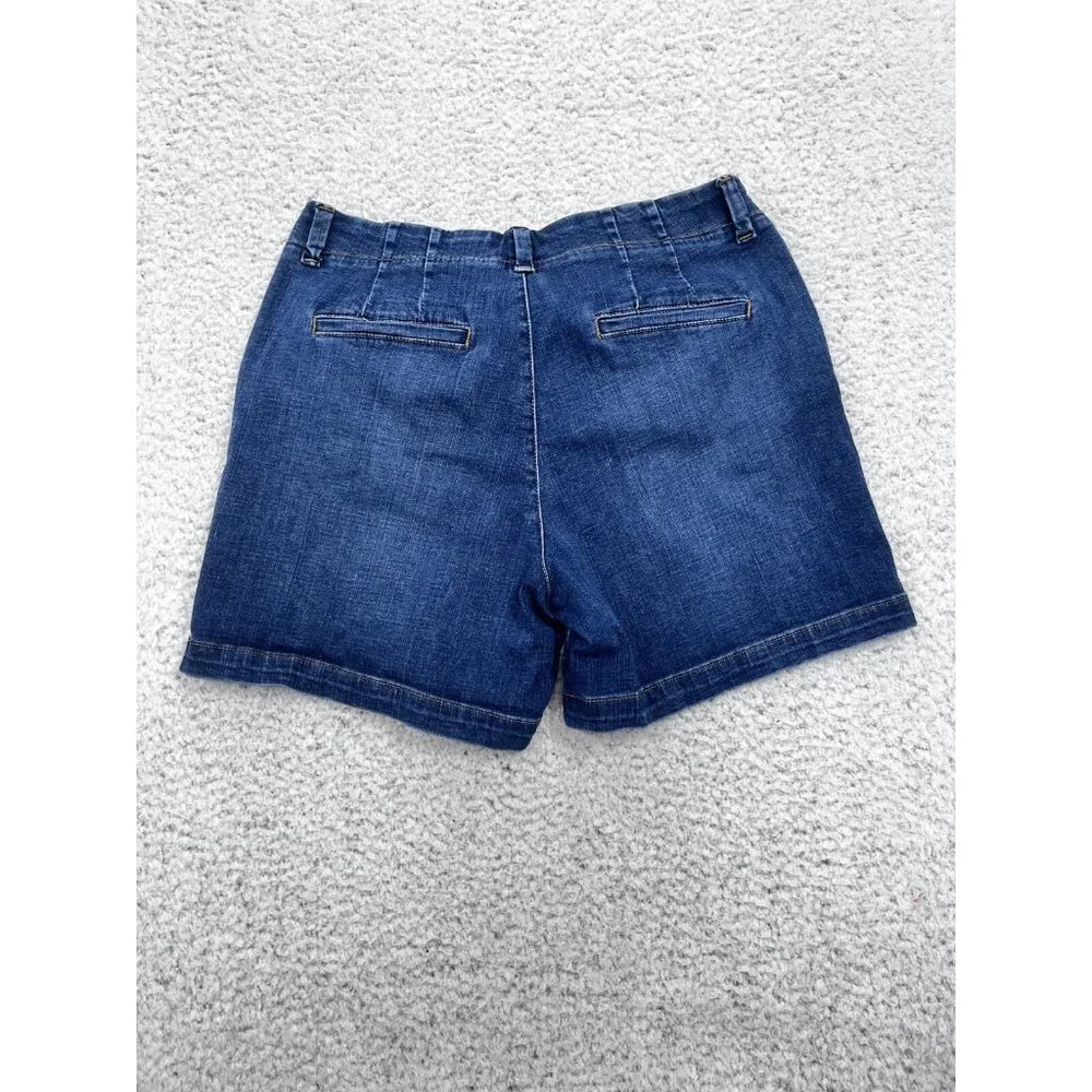 Women's Lee Dark Wash Straight Fit Denim Chino Shorts Size 12 - Picture 8 of 9